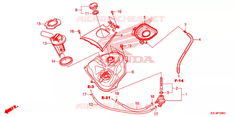 FUEL TANK Honda SCOOTER 110 SPACY 2012  NSC110CSD