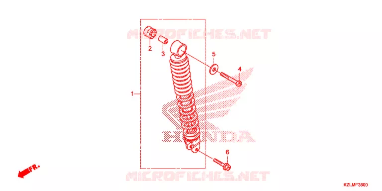 REAR SHOCK ABSORBER (2) Honda SCOOTER 110 SPACY 2012  NSC110CSD