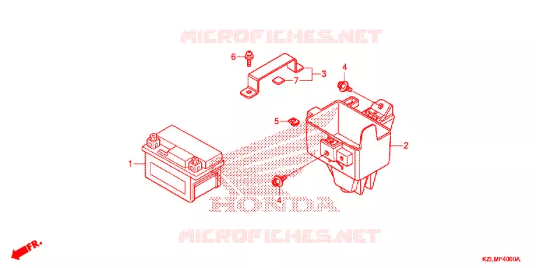 TOOLS - BATTERY BOX Honda SCOOTER 110 SPACY 2012  NSC110CSD