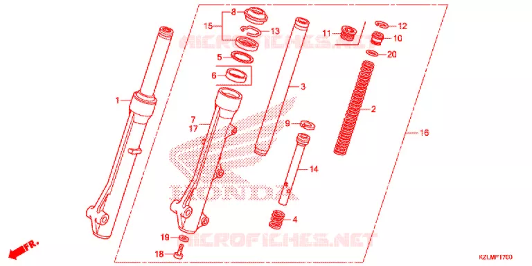 FRONT FORK Honda SCOOTER 110 SPACY 2015  NSC110CSE