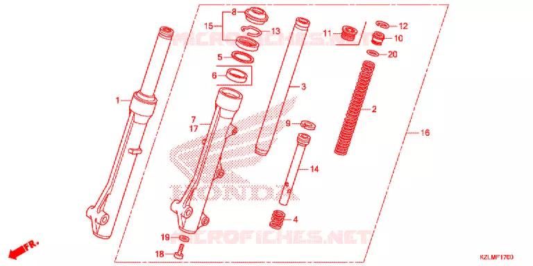 FRONT FORK Honda SCOOTER 110 SPACY 2015  NSC110CSE