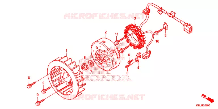 LEFT CRANKCASE COVER - ALTERNATOR (2) Honda SCOOTER 110 SPACY 2015  NSC110CSE
