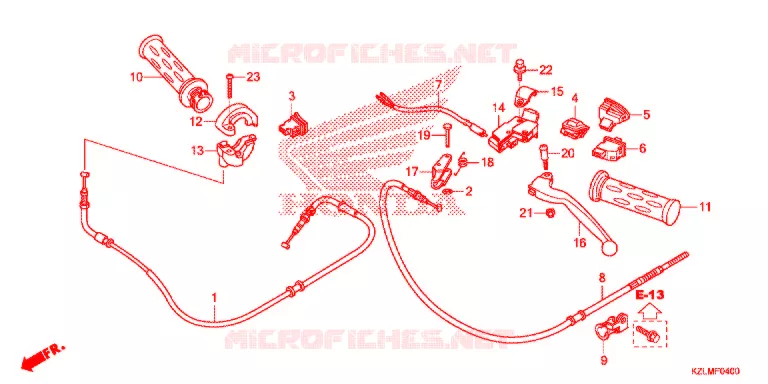 LEVER - SWITCH - CABLE (1) Honda SCOOTER 110 SPACY 2014  NSC110CSE