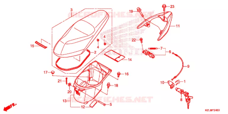 LUGGAGE BOX Honda SCOOTER 110 SPACY 2015  NSC110CSE