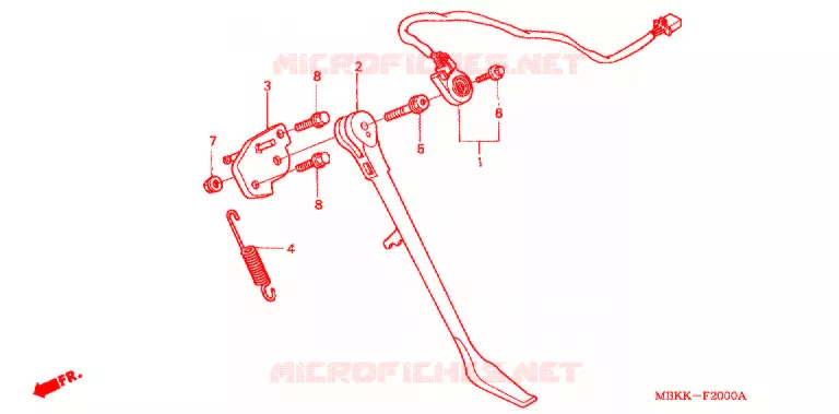SIDE STAND Honda MOTO 400 SHADOW 2004  NV400C4