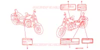 CAUTION LABEL (1) for Honda STEED 400 VLX With speed warning light · Taylor bar handle 1997