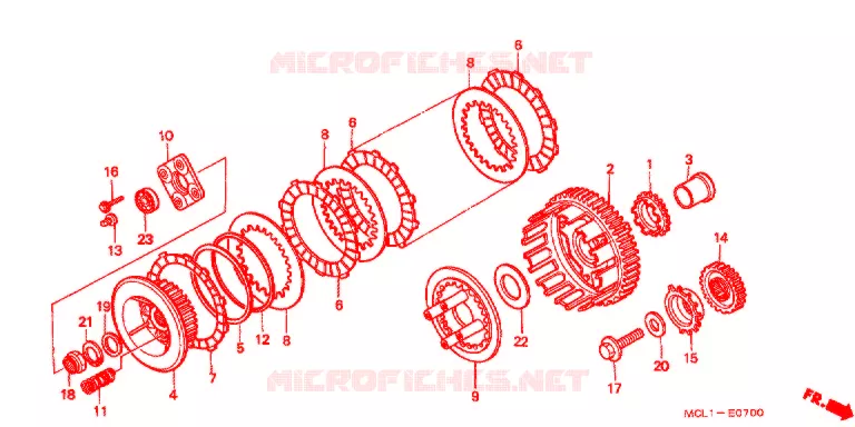 CLUTCH Honda MOTO 400 SHADOW 2003  NV400DC2
