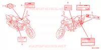 CAUTION LABEL (1) for Honda SHADOW 400 SLASHER BLACK 2007