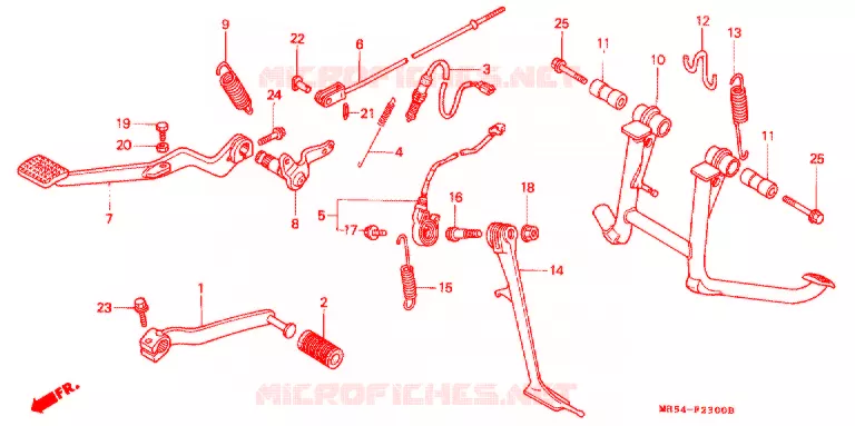 PEDAL Honda MOTO 800 PC800 1989  PC800K