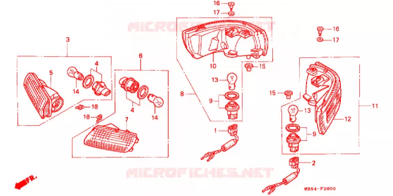 INDICATOR (2) Honda MOTO 800 PC800 1989  PC800K