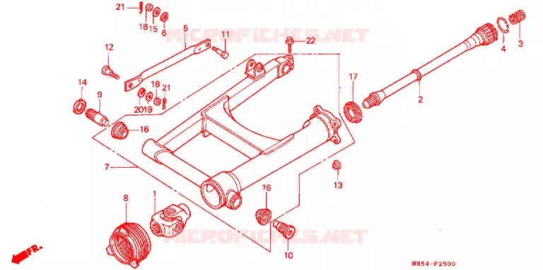 SWINGARM - CHAIN CASE Honda MOTO 800 PC800 1989  PC800K