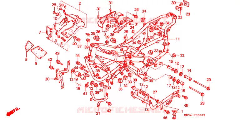 FRAME Honda MOTO 800 PC800 1990  PC800L