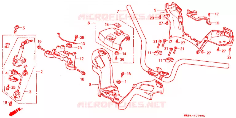 HANDLEBAR Honda MOTO 800 PC800 1990  PC800L