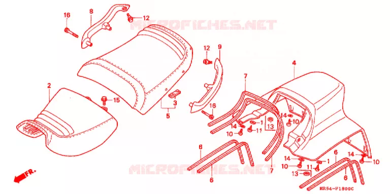 SINGLE SEAT (2) Honda MOTO 800 PC800 1990  PC800L