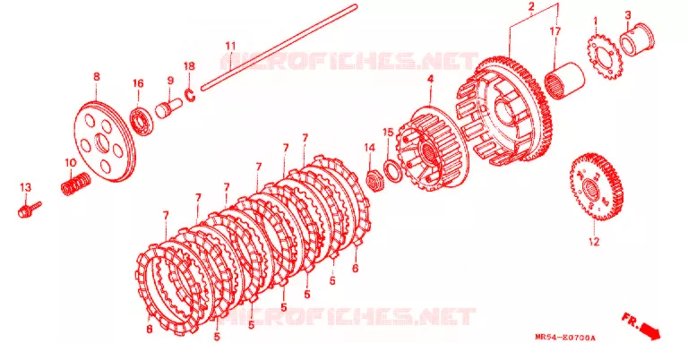 CLUTCH Honda MOTO 800 PC800 1990  PC800L