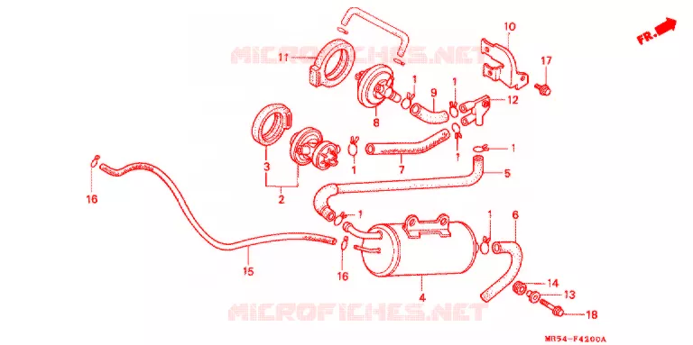EVAP CANISTER (AC) Honda MOTO 800 PC800 1990  PC800L