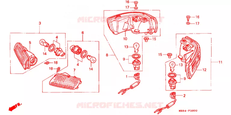 INDICATOR (2) Honda MOTO 800 PC800 1990  PC800L