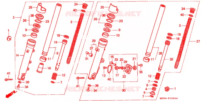 FRONT FORK Honda MOTO 800 PC800 1994  PC800R