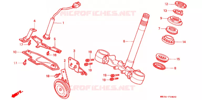 STEERING STEM Honda MOTO 800 PC800 1994  PC800R