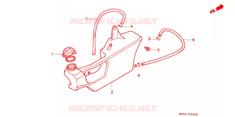 EXPANSION TANK Honda MOTO 800 PC800 1995  PC800S