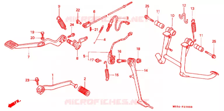 PEDAL Honda MOTO 800 PC800 1995  PC800S