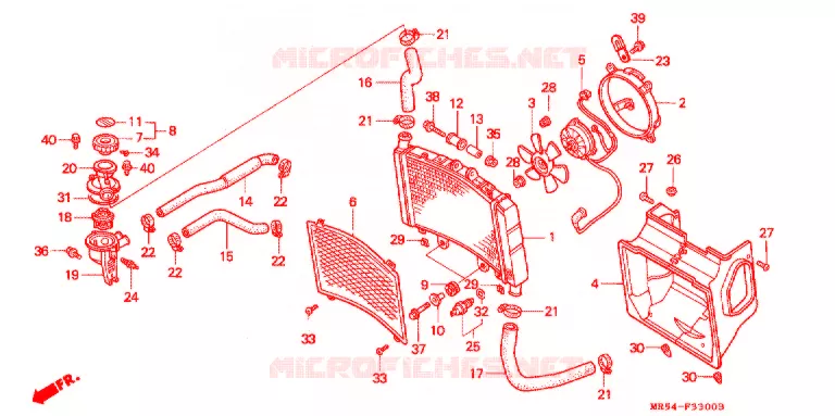 RADIATOR Honda MOTO 800 PC800 1995  PC800S