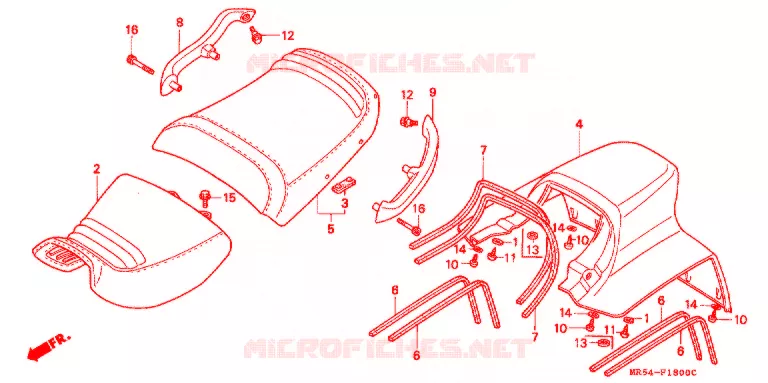 SINGLE SEAT (2) Honda MOTO 800 PC800 1995  PC800S