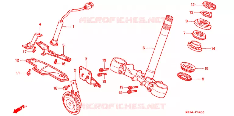 STEERING STEM Honda MOTO 800 PC800 1995  PC800S