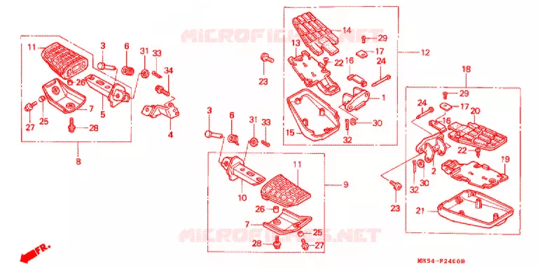 PEDAL Honda MOTO 800 PC800 1997  PC800V