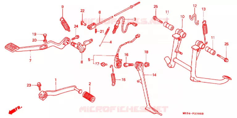 PEDAL Honda MOTO 800 PC800 1997  PC800V