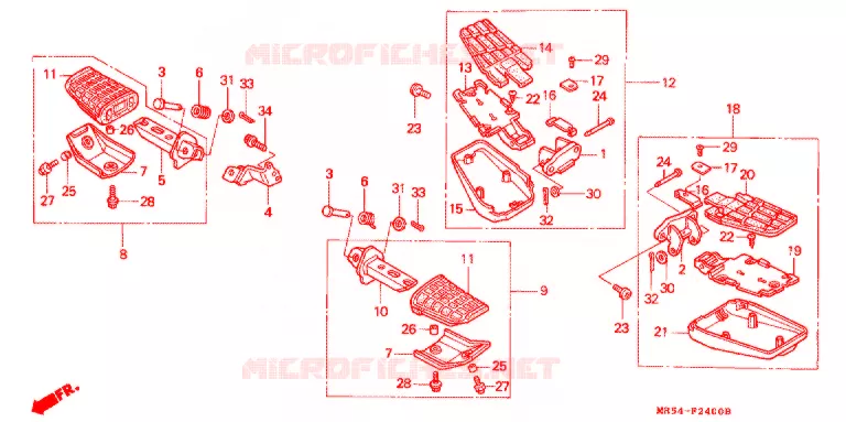 PEDAL Honda MOTO 800 PC800 1997  PC800V