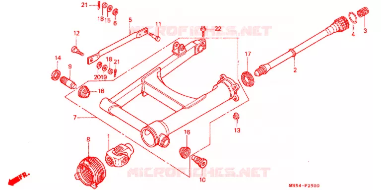SWINGARM - CHAIN CASE Honda MOTO 800 PC800 1997  PC800V