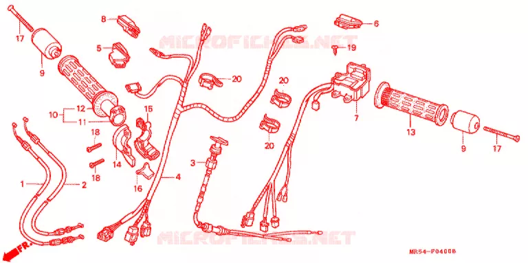 HANDLE SWITCH - LEVER - CABLE - GRIP Honda MOTO 800 PC800 1998  PC800W