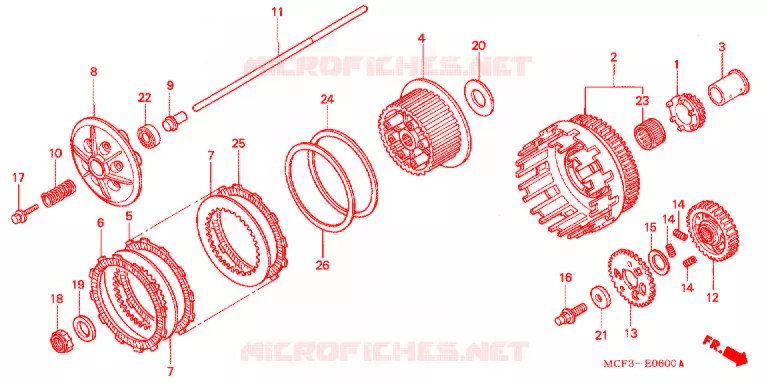 CLUTCH Honda MOTO 1000 RC 2001  RVT1000R1