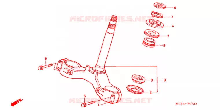 STEERING STEM Honda MOTO 1000 RC 2001  RVT1000R1