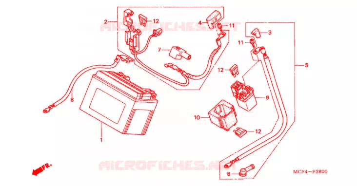 TOOLS - BATTERY BOX Honda MOTO 1000 RC 2003  RVT1000R3