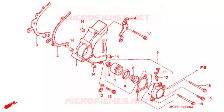 LEFT CRANKCASE COVER - ALTERNATOR (2) Honda MOTO 1000 RC 2003  RVT1000R3