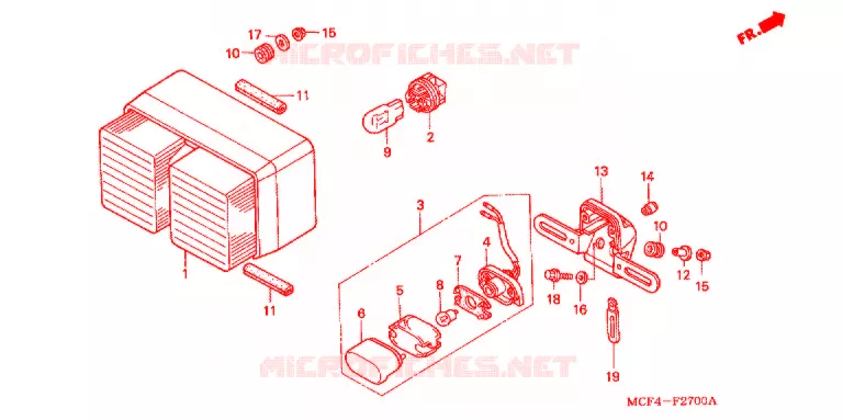 TAILLIGHT (2) Honda MOTO 1000 RC 2003  RVT1000R3