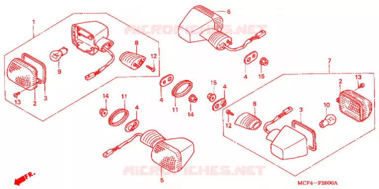 INDICATOR (2) Honda MOTO 1000 RC 2004  RVT1000R4