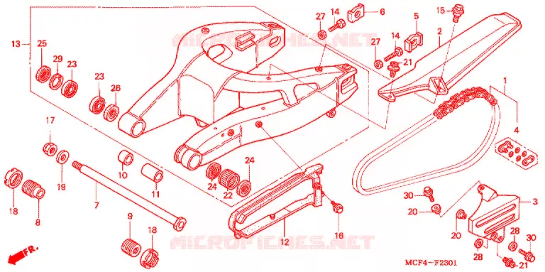 SWING ARM ('02-'05) Honda MOTO 1000 RC 2005  RVT1000R5