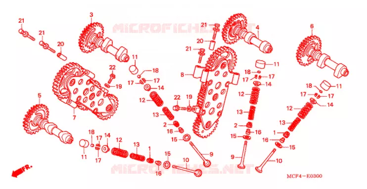 CAMSHAFT Honda MOTO 1000 RC 2000  RVT1000RY