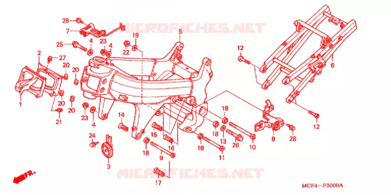 FRAME ('00/'01) Honda MOTO 1000 RC 2000  RVT1000RY