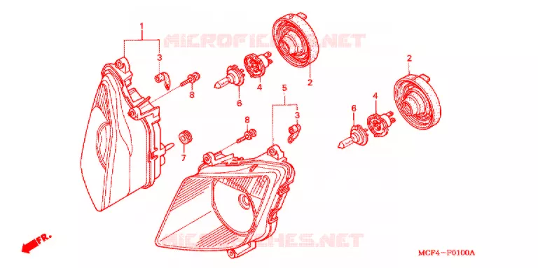 HEADLIGHT Honda MOTO 1000 RC 2000  RVT1000RY