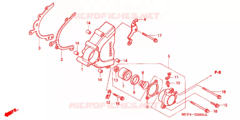 LEFT CRANKCASE COVER - ALTERNATOR (2) Honda MOTO 1000 RC 2000  RVT1000RY
