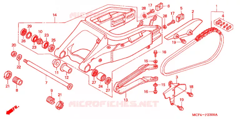 SWING ARM ('00/'01) Honda MOTO 1000 RC 2000  RVT1000RY