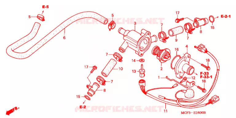 WATER HOSE Honda MOTO 1000 RC 2000  RVT1000RY