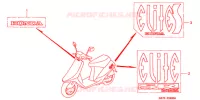 STICKERS for Honda SA 50 ELITE SR 2000