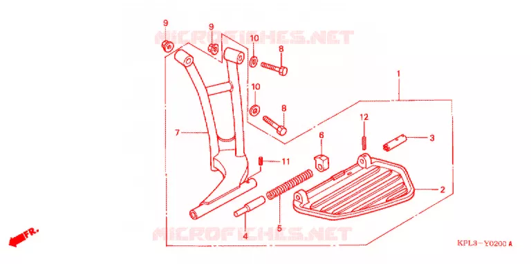 FOOT REST Honda SCOOTER 100 ACTIVA 2003  SCV100CM2