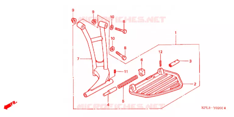 FOOT REST Honda SCOOTER 110 ACTIVA 2009  SCV1109