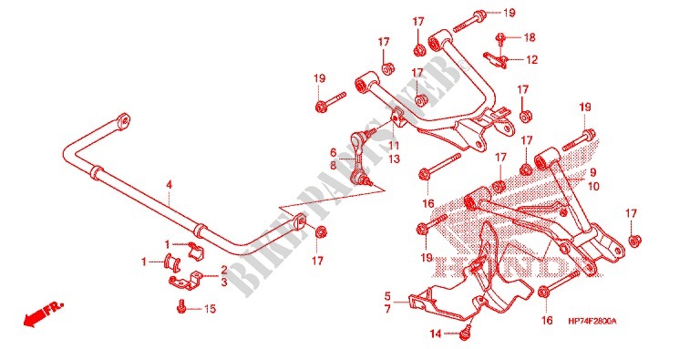 REAR ARM for Honda FOURTRAX 420 RANCHER 4X4 AT CAMO 2010
